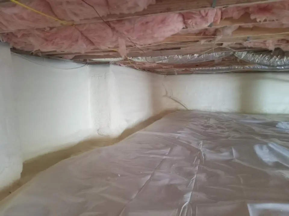Crawl space encapsulation with closed-cell spray foam for Metal Roof Coating in Lake Magdalene